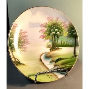 194272.  Scenic Decorative Plate Occupied Japan